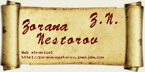 Zorana Nestorov vizit kartica